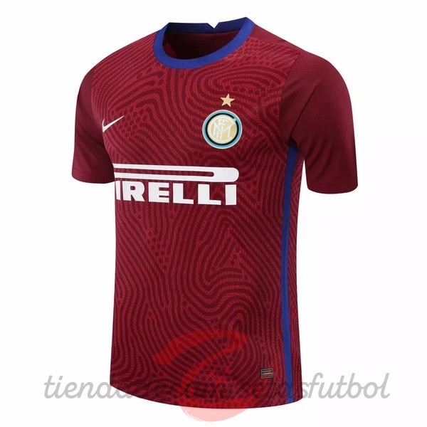 Portero Camiseta Inter Milán 2020 2021 Borgona Camisetas Originales Baratas