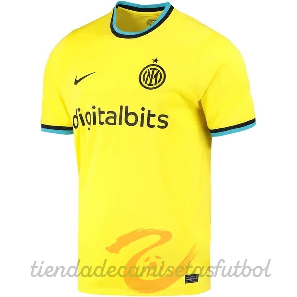Tailandia Tercera Camiseta Inter Milán 2022 2023 Amarillo Camisetas Originales Baratas