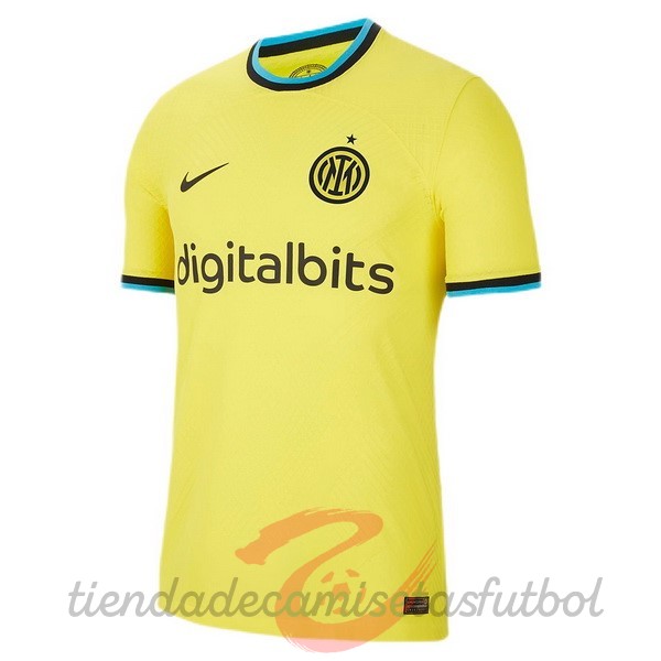 Tailandia Tercera Jugadores Camiseta Inter Milán 2022 2023 Amarillo Camisetas Originales Baratas