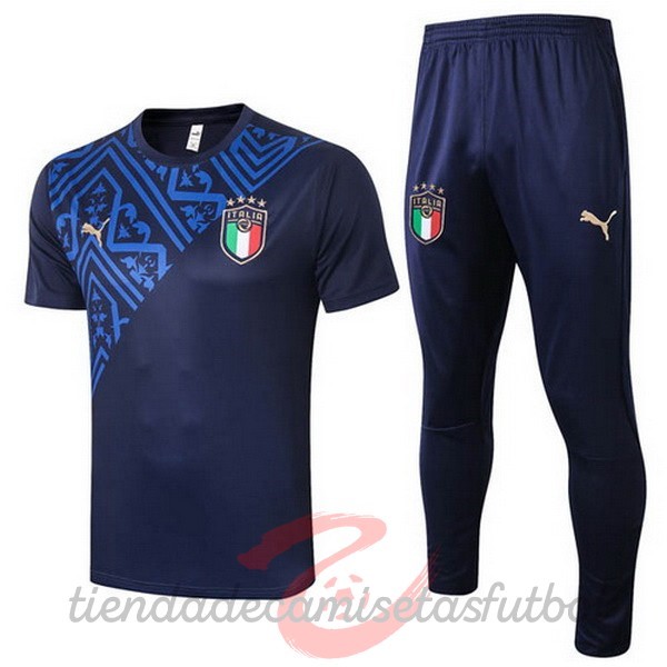 Entrenamiento Conjunto Completo Italia 2020 Azul Camisetas Originales Baratas