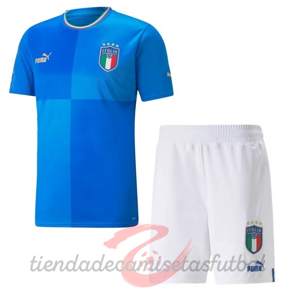 Casa Conjunto De Niños Italia 2022 Azul Camisetas Originales Baratas