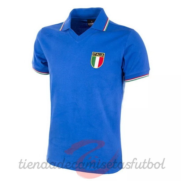 Casa Camiseta Italy Retro 1982 Azul Camisetas Originales Baratas