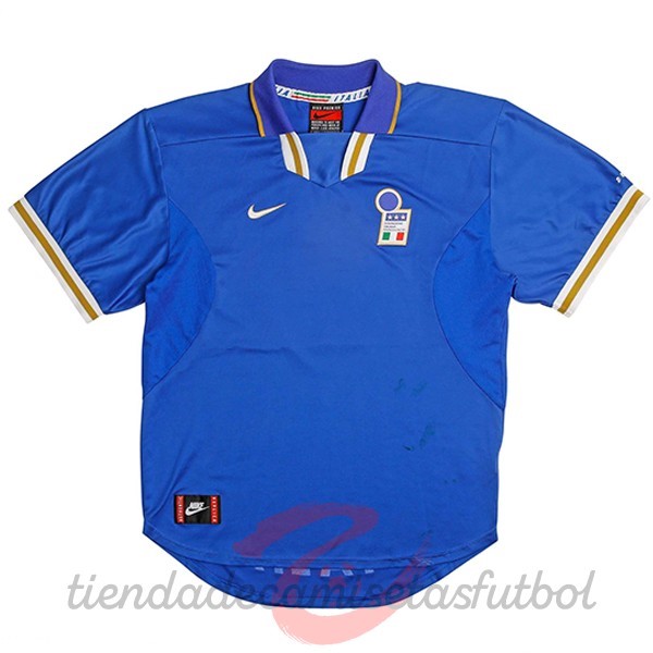 Casa Camiseta Italy Retro 1996 Azul Camisetas Originales Baratas