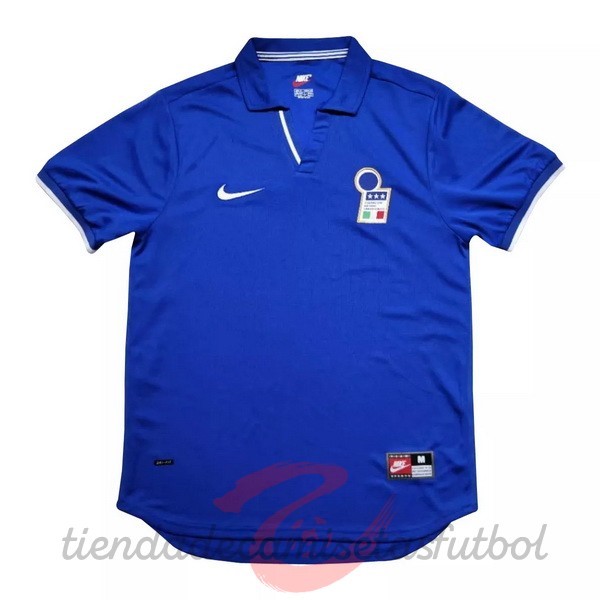Casa Camiseta Italy Retro 1998 Azul Camisetas Originales Baratas