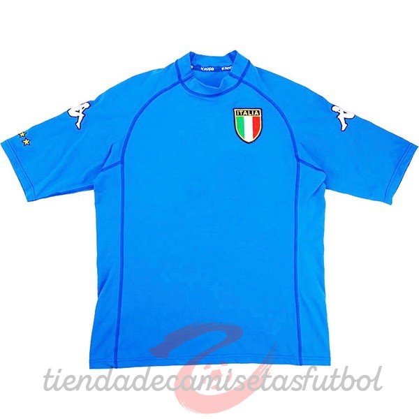 Casa Camiseta Italy Retro 2000 Azul Camisetas Originales Baratas