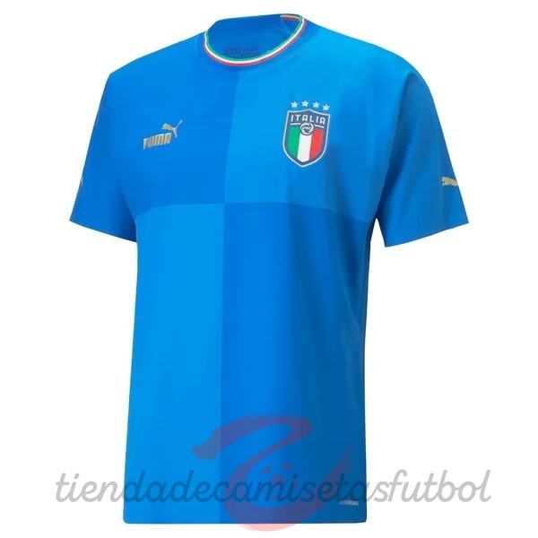 Casa Camiseta Italia 2022 Azul Claro Camisetas Originales Baratas