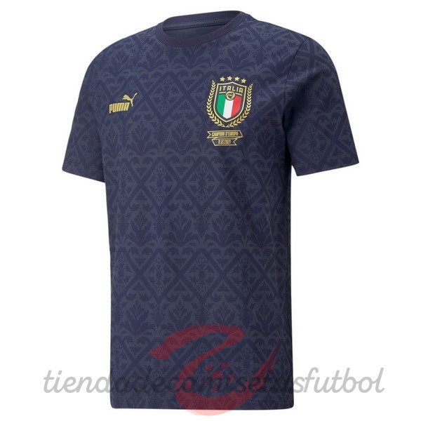Tailandia Especial Camiseta Italia 2022 Azul Marino Camisetas Originales Baratas