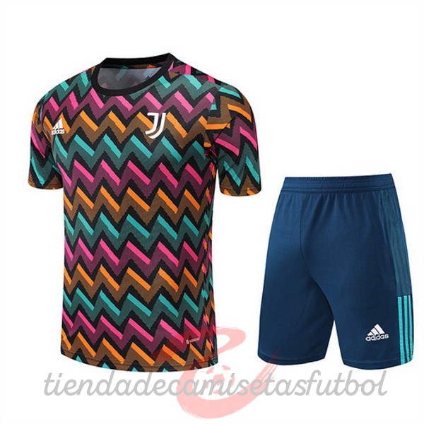 Entrenamiento Conjunto Completo Juventus 2022 2023 Amarillo Rosa Azul Camisetas Originales Baratas