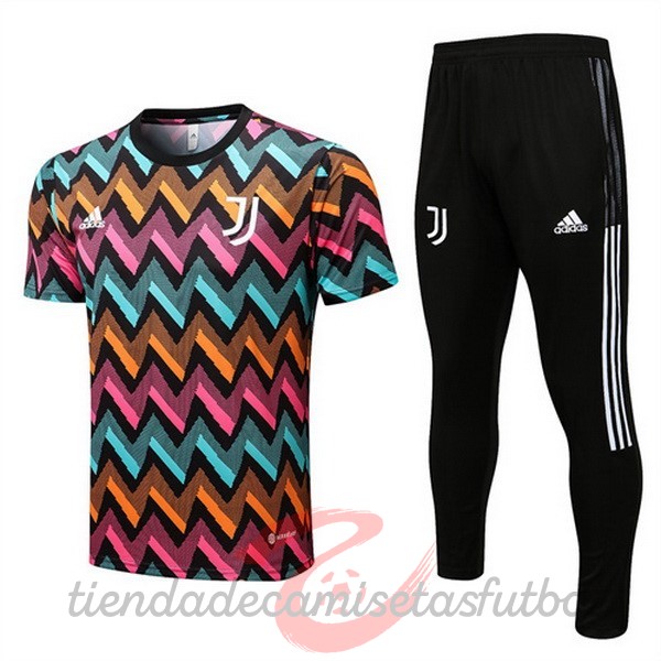 Entrenamiento Conjunto Completo Juventus 2022 2023 Amarillo Rosa Camisetas Originales Baratas