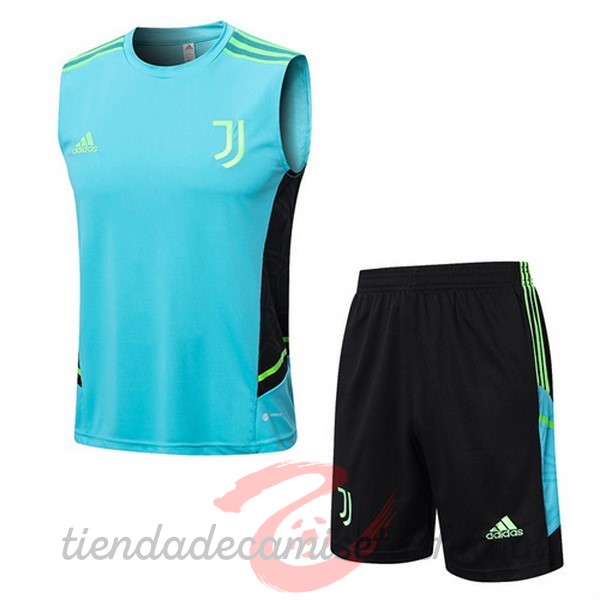 Entrenamiento Sin Mangas Conjunto Completo Juventus 2022 2023 Verde Negro Camisetas Originales Baratas