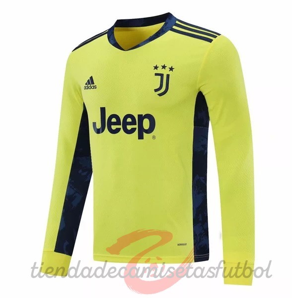 Casa Manga Larga Portero Juventus 2020 2021 Amarillo Camisetas Originales Baratas
