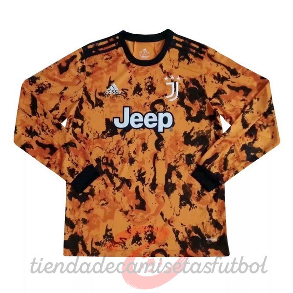 Tercera Manga Larga Juventus 2020 2021 Naranja Camisetas Originales Baratas