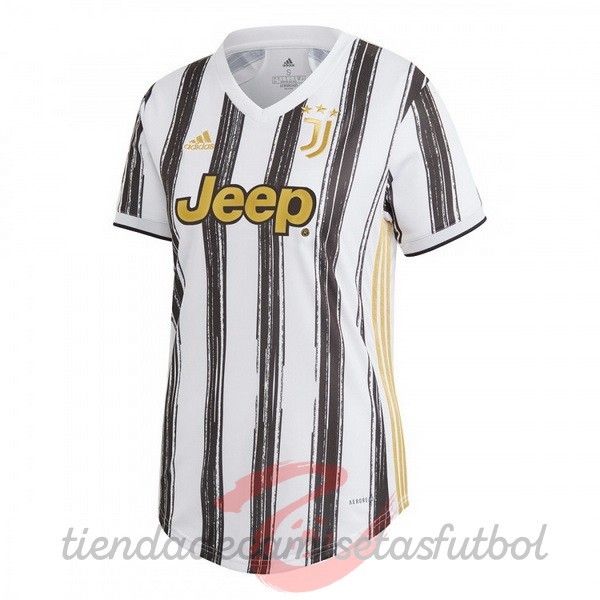 Casa Camiseta Mujer Juventus 2020 2021 Negro Blanco Camisetas Originales Baratas