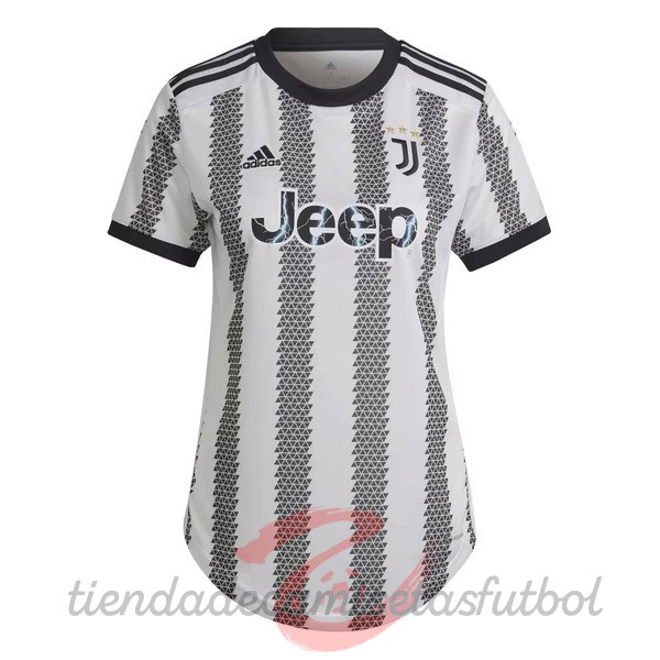 Casa Camiseta Mujer Juventus 2022 2023 Negro Blanco Camisetas Originales Baratas