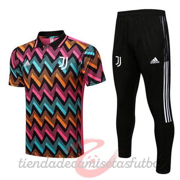 Conjunto Completo Polo Juventus 2022 2023 Rojo Negro Camisetas Originales Baratas