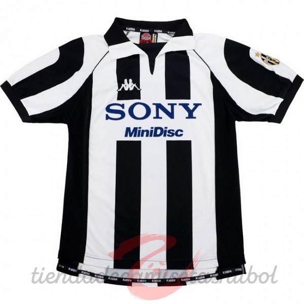 Casa Camiseta Juventus Retro 1997 1998 Negro Blanco Camisetas Originales Baratas