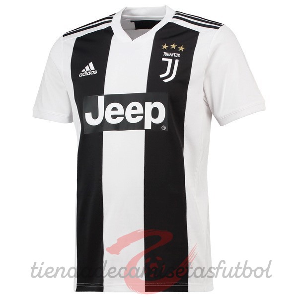 Casa Camiseta Juventus Retro 2018 2019 Negro Blanco Camisetas Originales Baratas