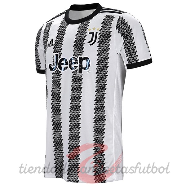 Casa Camiseta Juventus 2022 2023 Blanco Negro Camisetas Originales Baratas