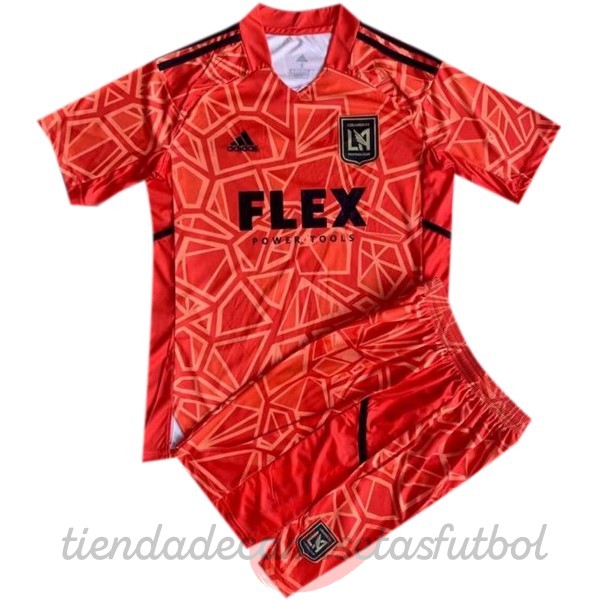 Portero Conjunto De Niños LAFC 2022 2023 Naranja Camisetas Originales Baratas