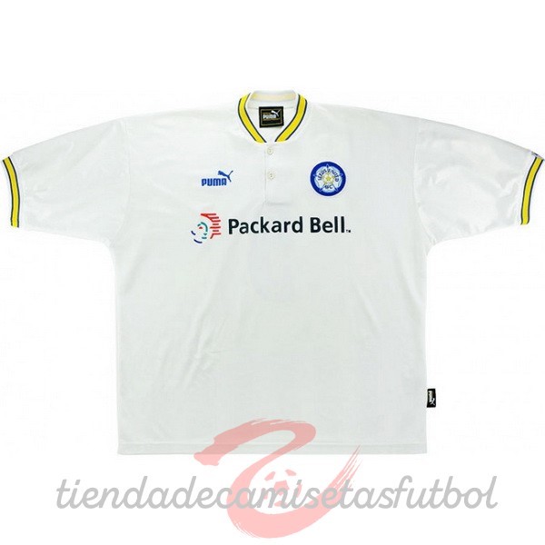 Casa Camiseta Leeds United Retro 1997 1998 Blanco Camisetas Originales Baratas