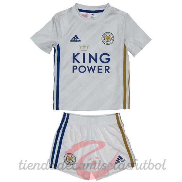 Segunda Conjunto De Niños Leicester City 2020 2021 Blanco Camisetas Originales Baratas