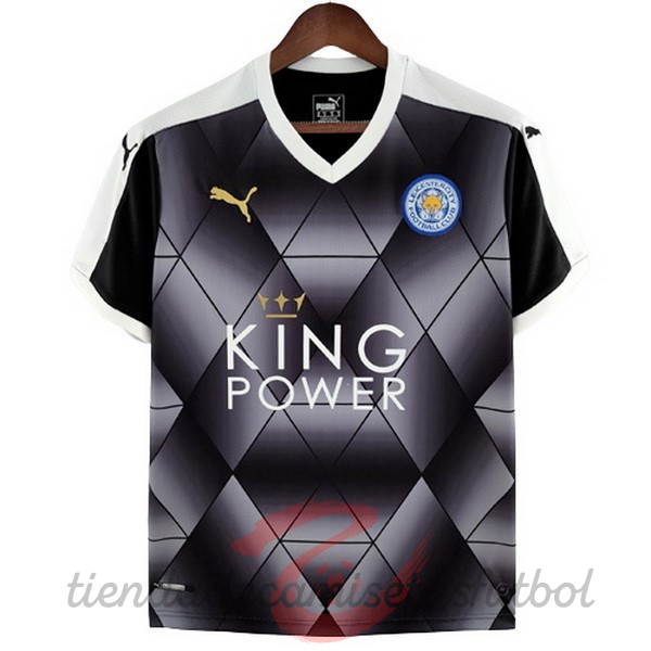 Segunda Camiseta Leicester City Retro 2015 2016 Negro Camisetas Originales Baratas