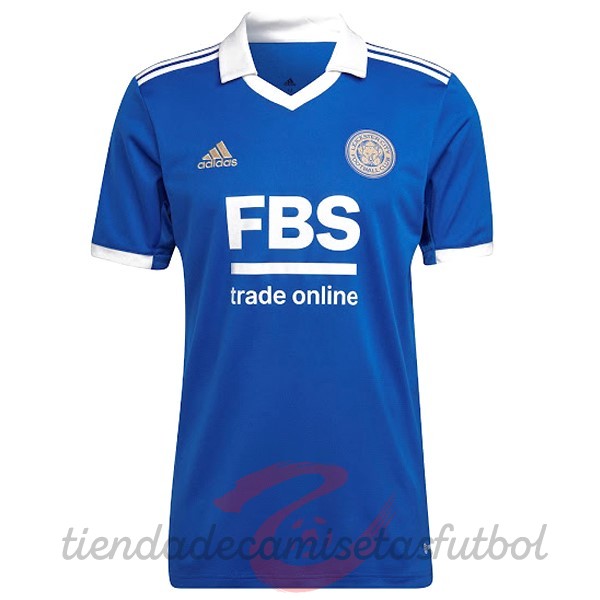 Casa Camiseta Leicester City 2022 2023 Azul Camisetas Originales Baratas
