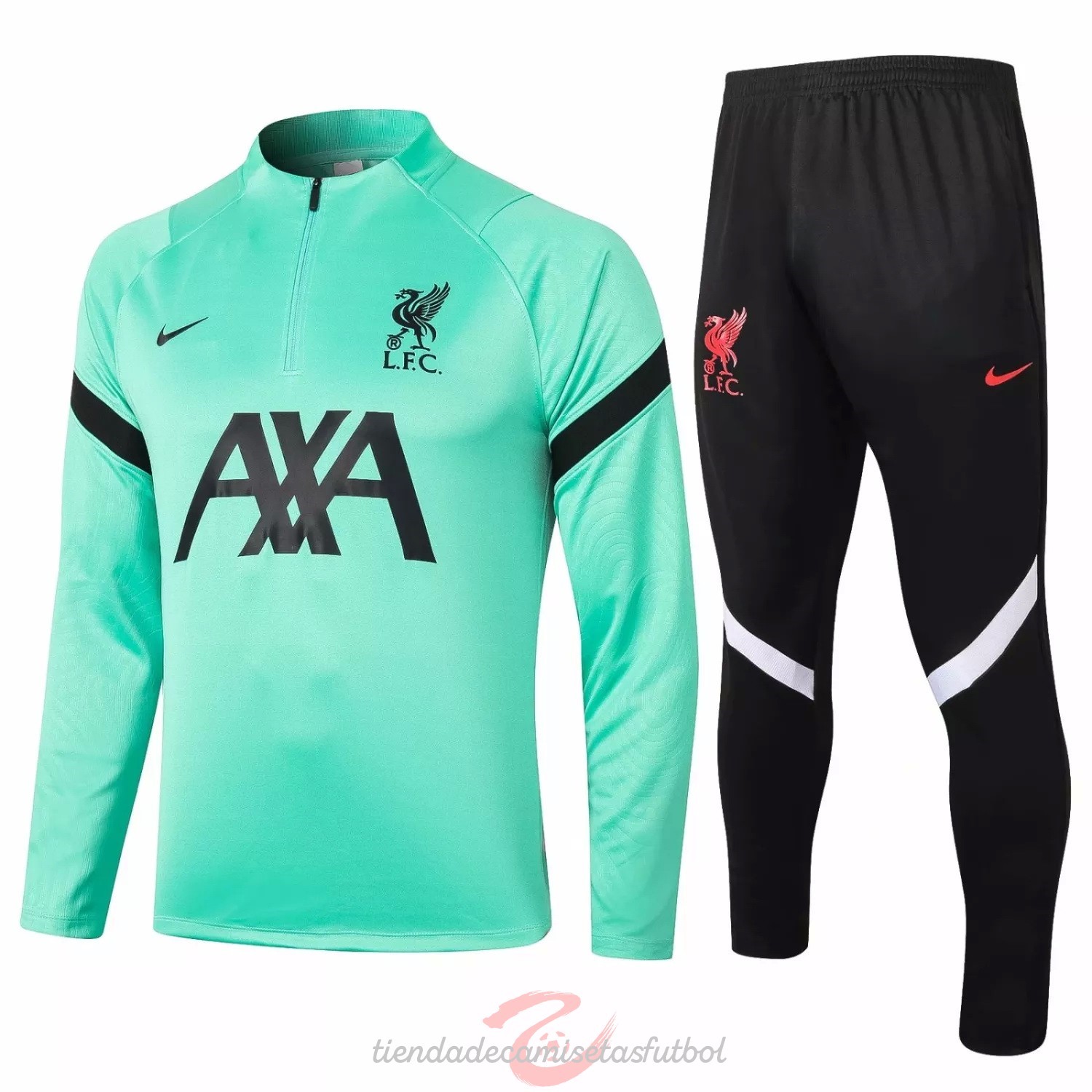 Chandal Liverpool 2020 2021 II Verde Negro Camisetas Originales Baratas