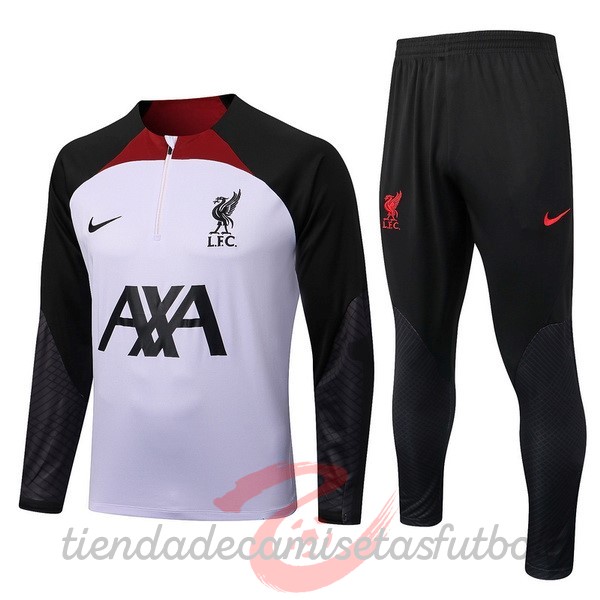 Chandal Liverpool 2022 2023 Blanco Negro Camisetas Originales Baratas