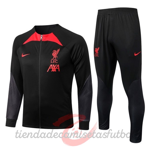 Chandal Liverpool 2022 2023 Negro III Rojo Camisetas Originales Baratas