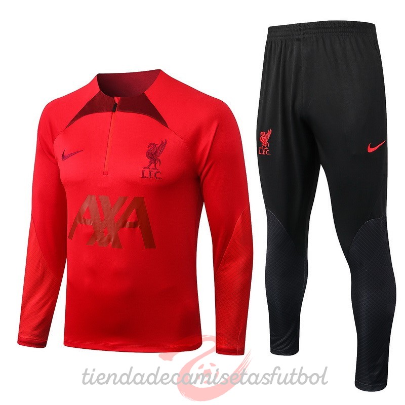 Chandal Liverpool 2022 2023 Rojo I Negro Camisetas Originales Baratas