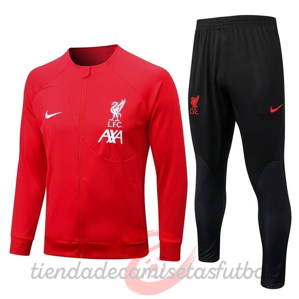 Chandal Liverpool 2022 2023 Rojo Negro Camisetas Originales Baratas