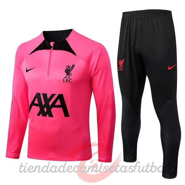 Chandal Liverpool 2022 2023 Rosa I Negro Camisetas Originales Baratas
