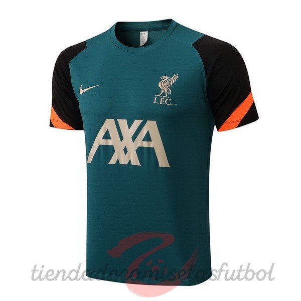 Entrenamiento Liverpool 2022 2023 Verde Negro Naranja Camisetas Originales Baratas