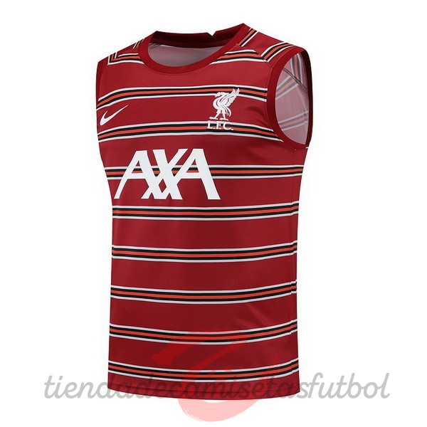 Entrenamiento Sin Mangas Liverpool 2022 2023 Rojo Camisetas Originales Baratas