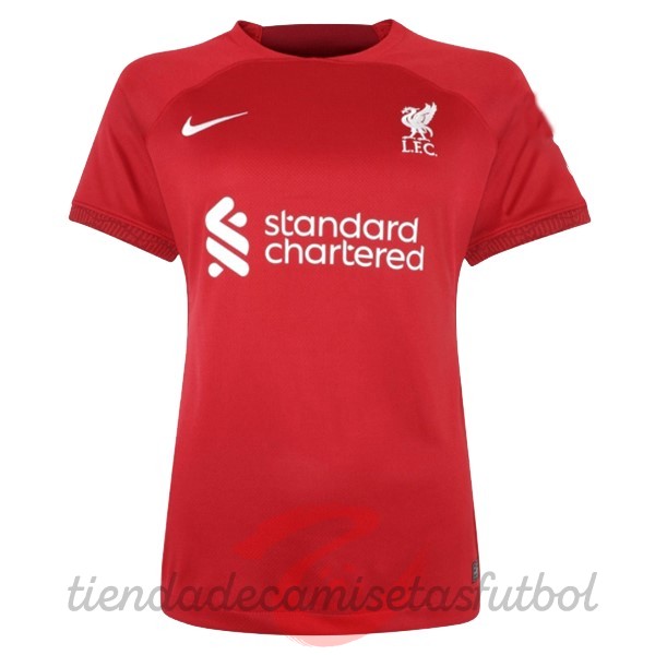 Casa Camiseta Mujer Liverpool 2022 2023 Rojo Camisetas Originales Baratas