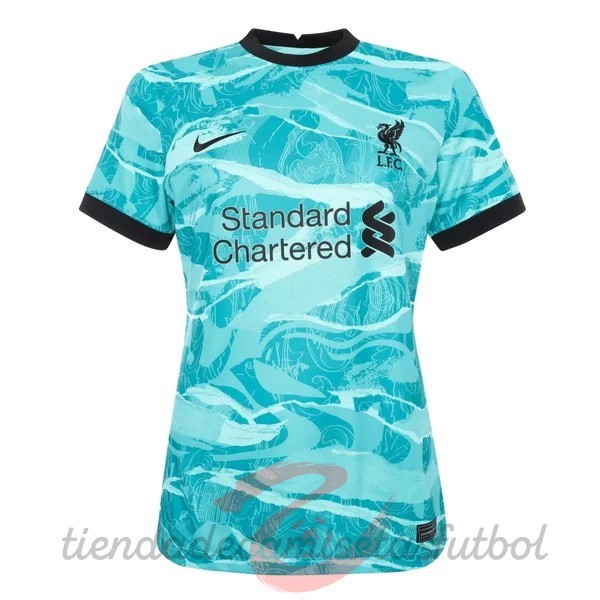 Segunda Camiseta Mujer Liverpool 2020 2021 Azul Camisetas Originales Baratas