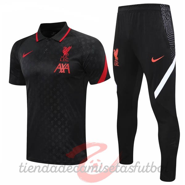 Conjunto Completo Polo Liverpool 2020 2021 Negro Camisetas Originales Baratas