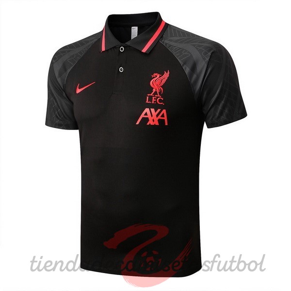 Polo Liverpool 2022 2023 Negro Rojo Camisetas Originales Baratas