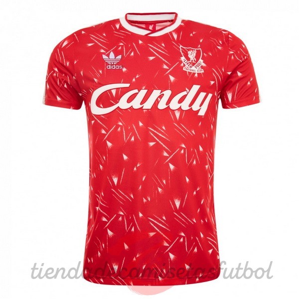 Casa Camiseta Liverpool Retro 1989 1990 Rojo Camisetas Originales Baratas