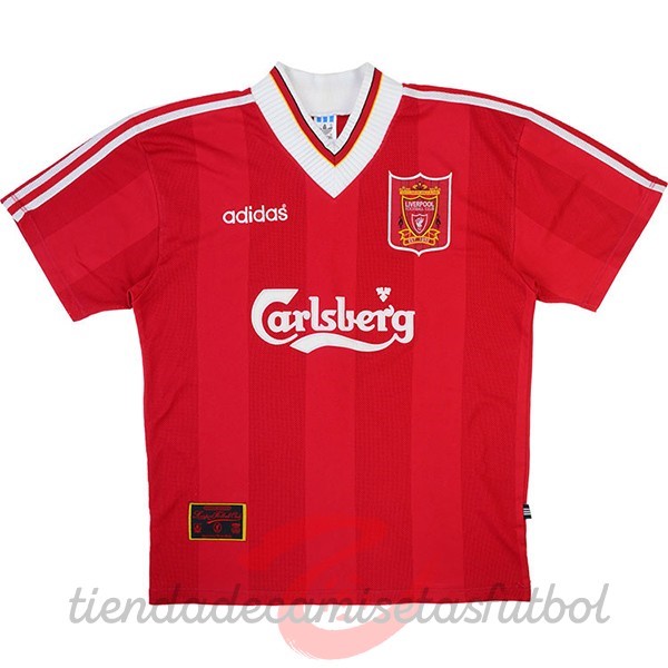 Casa Camiseta Liverpool Retro 1995 1996 Rojo Camisetas Originales Baratas