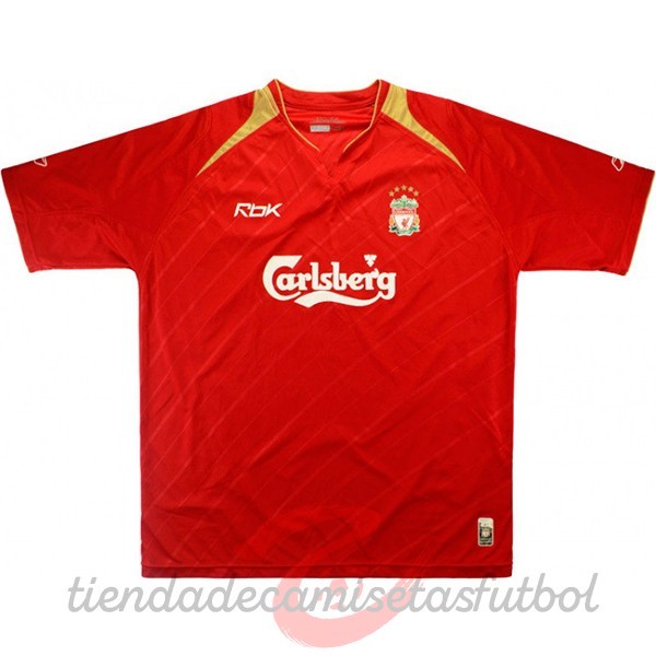 Casa Camiseta Liverpool Retro 2005 Rojo Camisetas Originales Baratas