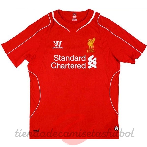Casa Camiseta Liverpool Retro 2014 2015 Rojo Camisetas Originales Baratas