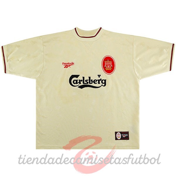 Segunda Camiseta Liverpool Retro 1996 1997 Blanco Camisetas Originales Baratas