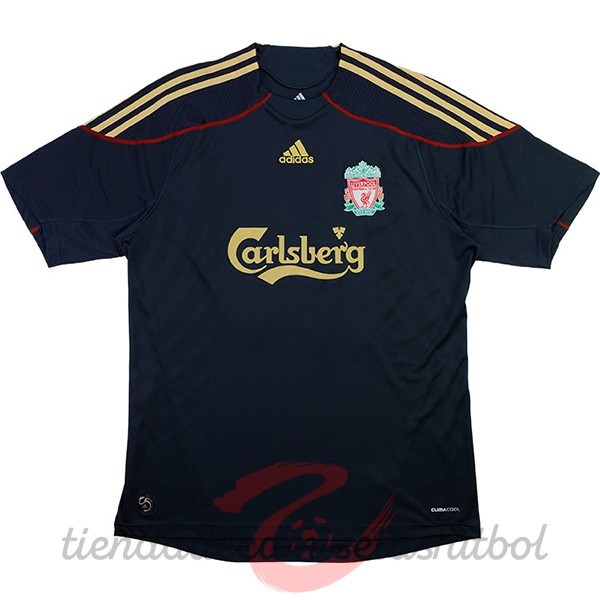 Segunda Camiseta Liverpool Retro 2009 2010 Negro Camisetas Originales Baratas