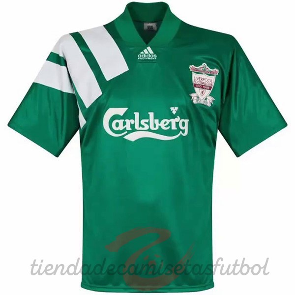 Segunda Camiseta Liverpool Retro 1992 1993 Verde Camisetas Originales Baratas