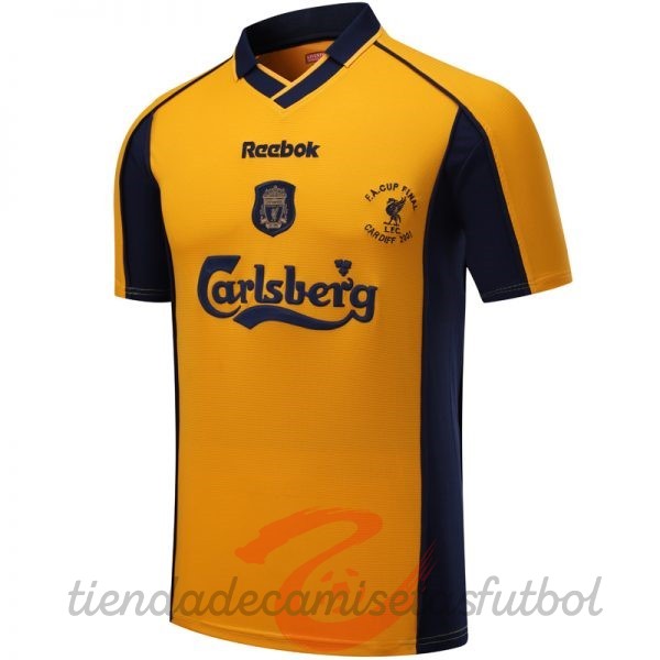 Segunda Camiseta Liverpool Retro 2000 2001 Amarillo Camisetas Originales Baratas
