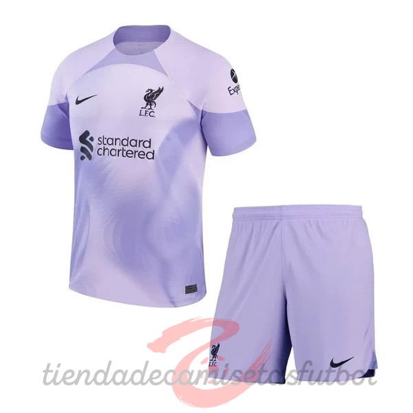 Portero Conjunto De Hombre Liverpool 2022 2023 Purpura Camisetas Originales Baratas