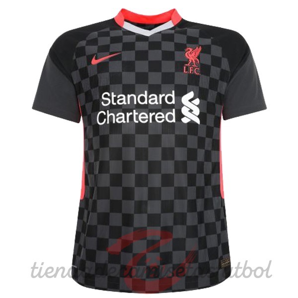 Tailandia Tercera Camiseta Liverpool 2020 2021 Negro Camisetas Originales Baratas