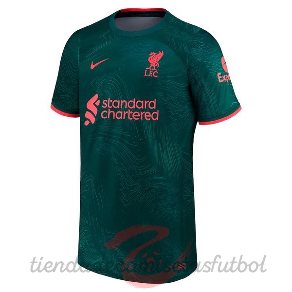 Tailandia Tercera Camiseta Liverpool 2022 2023 Verde Camisetas Originales Baratas